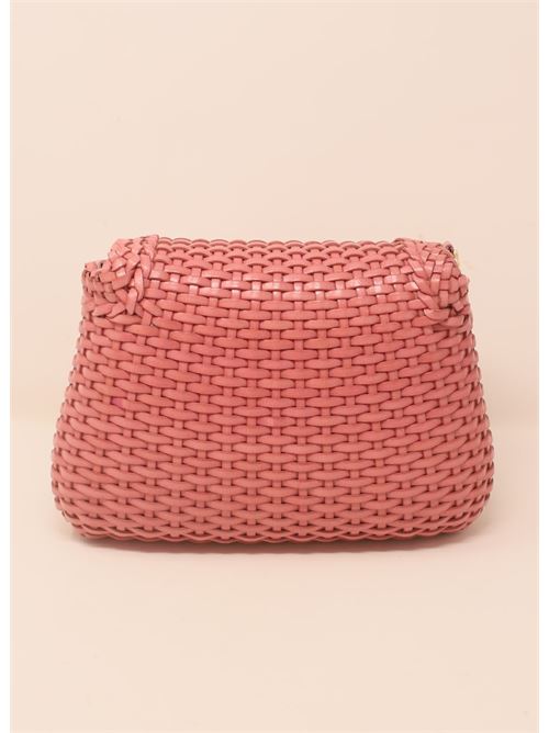 Pink woven leather shoulder bag Laboratorio Capri | 602PINK